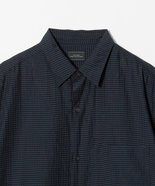 green label relaxing(グリーンレーベルリラクシング)の「シアー ギンガムチェック ジャストルーズ 半袖 シャツ(シャツ/ブラウス・メンズ・ダークブラウン/ダークグリーン/ネイビー・S/L/XL/M)」の18枚目の写真