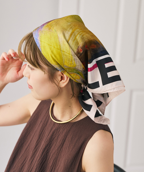 Spick & Span（スピックアンドスパン）の「ART GRAPHICスカーフ（バンダナ/スカーフ・レディース・C/B/A・FREE）」の3枚目の写真