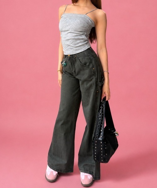 mindseeker girls(マインドシーカーガールズ)の「Desire Embroidered Cup Camisole / デザイア刺繍 カップキャミソール カップ付き(キャミソール・レディース・グレー/ホワイト/ブラック・FREE)」の22枚目の写真