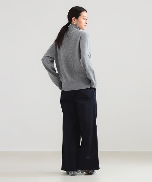 Demi-Luxe BEAMS(デミルクス ビームス)の「ウール カシミヤ ハイネック プルオーバー(ニット/セーター・レディース・ネイビー/レッド系その他4/グレー・ONE SIZE)」の11枚目の写真