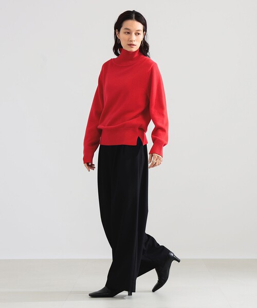 Demi-Luxe BEAMS(デミルクス ビームス)の「ウール カシミヤ ハイネック プルオーバー(ニット/セーター・レディース・ネイビー/レッド系その他4/グレー・ONE SIZE)」の13枚目の写真
