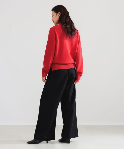 Demi-Luxe BEAMS(デミルクス ビームス)の「ウール カシミヤ ハイネック プルオーバー(ニット/セーター・レディース・ネイビー/レッド系その他4/グレー・ONE SIZE)」の15枚目の写真