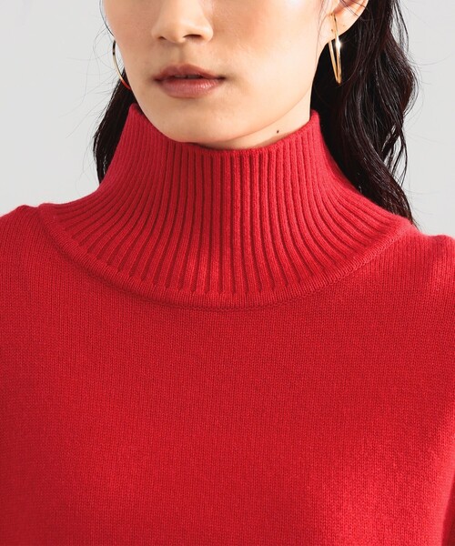Demi-Luxe BEAMS(デミルクス ビームス)の「ウール カシミヤ ハイネック プルオーバー(ニット/セーター・レディース・ネイビー/レッド系その他4/グレー・ONE SIZE)」の20枚目の写真