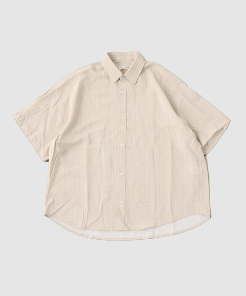 WISM(ウィズム)の「Estudio Niksen / エストゥディオ・ニクセン Shortsleeve Wide Shirt st(シャツ/ブラウス・メンズ・ベージュ・1)」の7枚目の写真