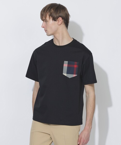 CB CRESTBRIDGE（シービークレストブリッジ）の「チェックポケットTシャツ（Tシャツ/カットソー・レディース・ブラック/ホワイト系その他/ブルー系その他2/オフホワイト・0/2/1/3）」の3枚目の写真