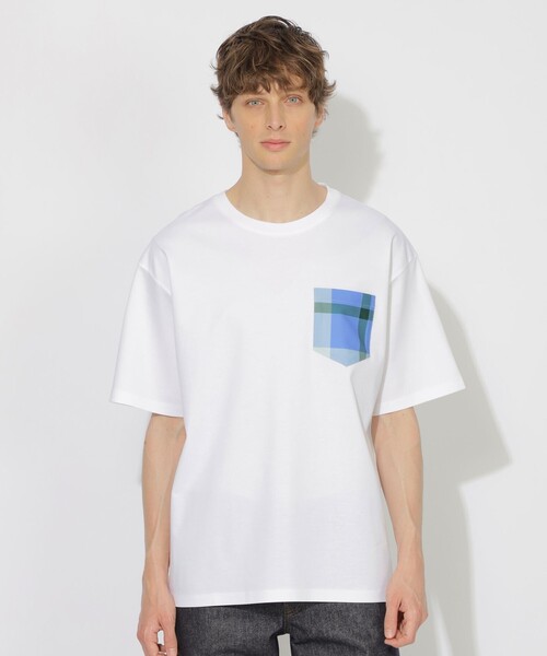 CB CRESTBRIDGE（シービークレストブリッジ）の「チェックポケットTシャツ（Tシャツ/カットソー・レディース・ブラック/ホワイト系その他/ブルー系その他2/オフホワイト・0/2/1/3）」の6枚目の写真