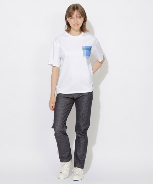 CB CRESTBRIDGE（シービークレストブリッジ）の「チェックポケットTシャツ（Tシャツ/カットソー・レディース・ブラック/ホワイト系その他/ブルー系その他2/オフホワイト・0/2/1/3）」の7枚目の写真