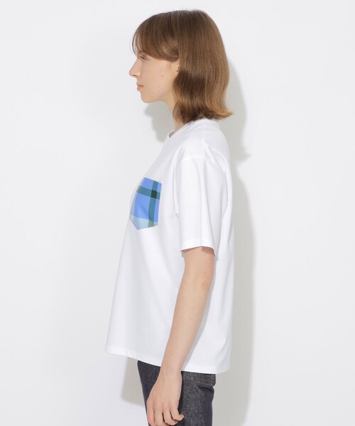 CB CRESTBRIDGE（シービークレストブリッジ）の「チェックポケットTシャツ（Tシャツ/カットソー・レディース・ブラック/ホワイト系その他/ブルー系その他2/オフホワイト・0/2/1/3）」の9枚目の写真