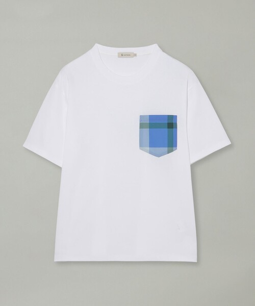 CB CRESTBRIDGE（シービークレストブリッジ）の「チェックポケットTシャツ（Tシャツ/カットソー・レディース・ブラック/ホワイト系その他/ブルー系その他2/オフホワイト・0/2/1/3）」の5枚目の写真