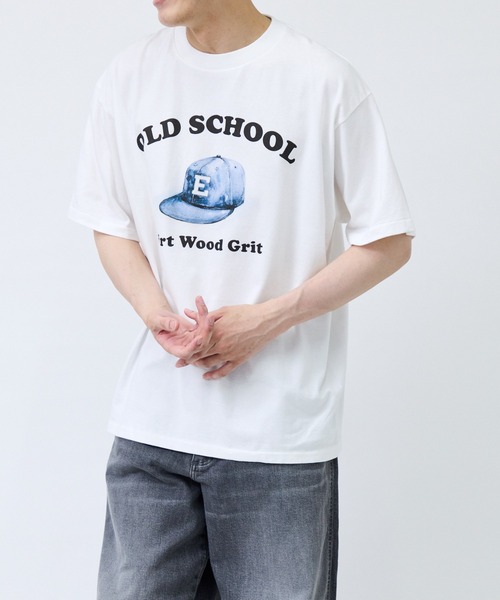 SCREEN STARS(スクリーンスターズ)の「【SCREEN STARS / スクリーンスターズ】キャッププリントTシャツ(Tシャツ/カットソー・メンズ・ホワイト/ブラック・M/LL/L)」の8枚目の写真