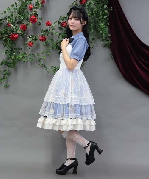 NIBBLE POISON(ニブルポイズン)の「ドットチュールベビードール(ベスト・レディース・ホワイト/ブラック・MEDIUM)」の18枚目の写真