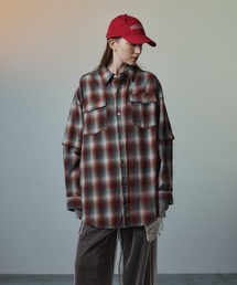 MAISON SPECIAL（メゾンスペシャル）の「【2026Autumn PRE-ORDER】2WAY Check Overshirt 2WAYチェックオーバーシャツ（シャツ/ブラウス）」