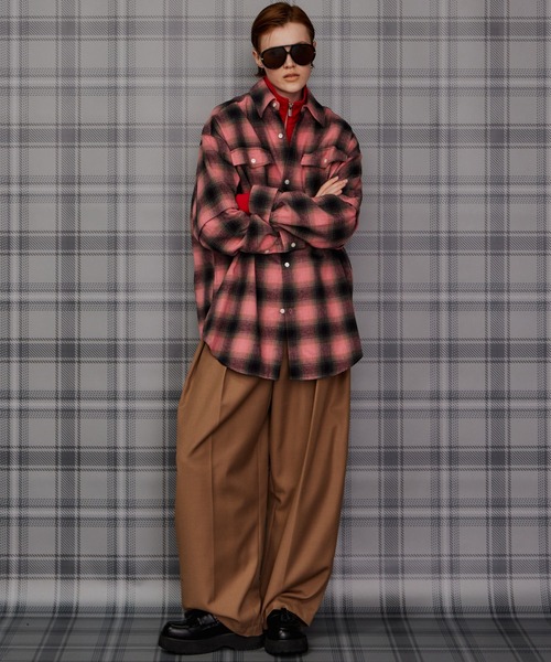 MAISON SPECIAL(メゾンスペシャル)の「【2026Autumn PRE-ORDER】2WAY Check Overshirt/2WAYチェックオーバーシャツ(シャツ/ブラウス・レディース・ブルー/ピンク/ブラウン・FREE)」の3枚目の写真