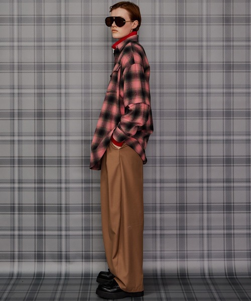MAISON SPECIAL(メゾンスペシャル)の「【2026Autumn PRE-ORDER】2WAY Check Overshirt/2WAYチェックオーバーシャツ(シャツ/ブラウス・レディース・ブルー/ピンク/ブラウン・FREE)」の5枚目の写真