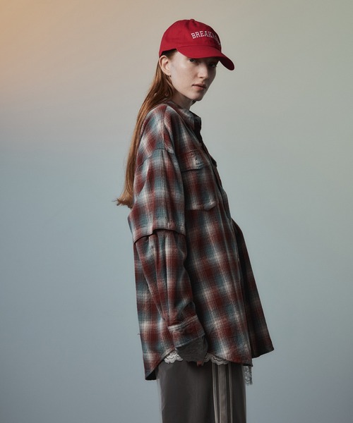 MAISON SPECIAL(メゾンスペシャル)の「【2026Autumn PRE-ORDER】2WAY Check Overshirt/2WAYチェックオーバーシャツ(シャツ/ブラウス・レディース・ブルー/ピンク/ブラウン・FREE)」の8枚目の写真