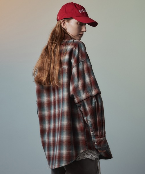MAISON SPECIAL(メゾンスペシャル)の「【2026Autumn PRE-ORDER】2WAY Check Overshirt/2WAYチェックオーバーシャツ(シャツ/ブラウス・レディース・ブルー/ピンク/ブラウン・FREE)」の9枚目の写真