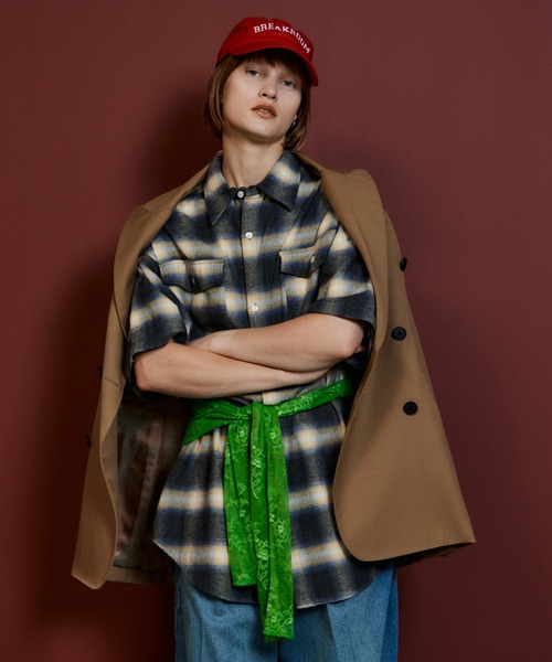 MAISON SPECIAL(メゾンスペシャル)の「【2026Autumn PRE-ORDER】2WAY Check Overshirt/2WAYチェックオーバーシャツ(シャツ/ブラウス・レディース・ブルー/ピンク/ブラウン・FREE)」の16枚目の写真