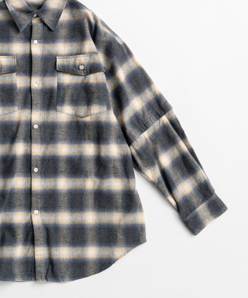MAISON SPECIAL(メゾンスペシャル)の「【2026Autumn PRE-ORDER】2WAY Check Overshirt/2WAYチェックオーバーシャツ(シャツ/ブラウス・レディース・ブルー/ピンク/ブラウン・FREE)」の22枚目の写真