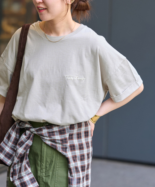 JOURNAL STANDARD relume(ジャーナルスタンダード レリューム)の「《追加3》刺繍ロゴハーフスリーブT(Tシャツ/カットソー・レディース・ブラック系その他/グレー/ホワイト/ブラウン・FREE)」の13枚目の写真