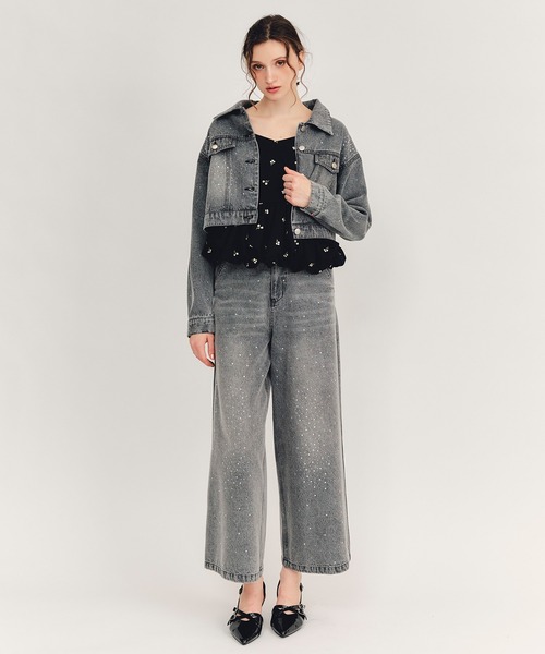 REDYAZEL(レディアゼル)の「【Sparkle Denim Series】スパークルデニムパンツ(デニムパンツ・レディース・ライトグレー/ネイビー・SMALL/MEDIUM)」の13枚目の写真