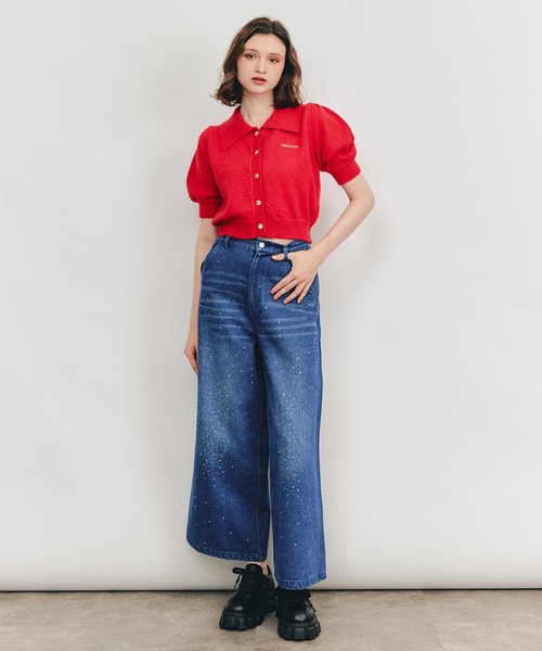 REDYAZEL(レディアゼル)の「【Sparkle Denim Series】スパークルデニムパンツ(デニムパンツ・レディース・ライトグレー/ネイビー・SMALL/MEDIUM)」の3枚目の写真