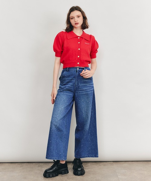 REDYAZEL(レディアゼル)の「【Sparkle Denim Series】スパークルデニムパンツ(デニムパンツ・レディース・ライトグレー/ネイビー・SMALL/MEDIUM)」の4枚目の写真