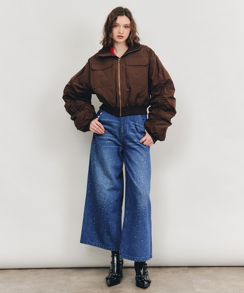 REDYAZEL(レディアゼル)の「【Sparkle Denim Series】スパークルデニムパンツ(デニムパンツ・レディース・ライトグレー/ネイビー・SMALL/MEDIUM)」の7枚目の写真