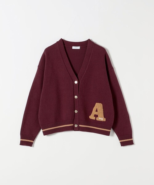6（ロク）の「＜6(ROKU)＞WOOL WAPPEN V NECK CARDIGAN/カーディガン