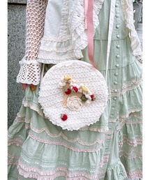 PINK HOUSE | クレープリーモチーフ丸形ポシェット(ショルダーバッグ)