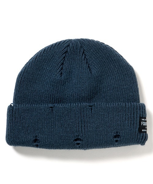 430(フォーサーティ)の「mko13797-DAMAGE BEANIE ビーニー ニット帽(26-174)(ニットキャップ/ビーニー・メンズ・グレー/アイボリー/オレンジ/バーガンディー/ネイビー/ブラック・FREE)」の4枚目の写真