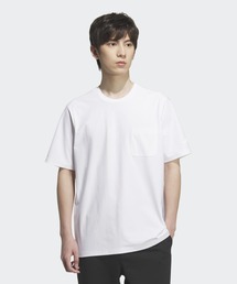 プレミアム カジュアル レギュラーフィット 軽量 ニット 半袖 ポケットTシャツ / アディダス adidas