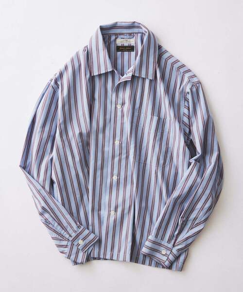 JOURNAL STANDARD relume(ジャーナルスタンダード レリューム)の「JAMES FABRIC/ジェームスファブリック レーヨンブレンド シャツ(シャツ/ブラウス・メンズ・アイボリー/ネイビー/サックスブルー/ブラウン/ブルー・MEDIUM/LARGE)」の4枚目の写真
