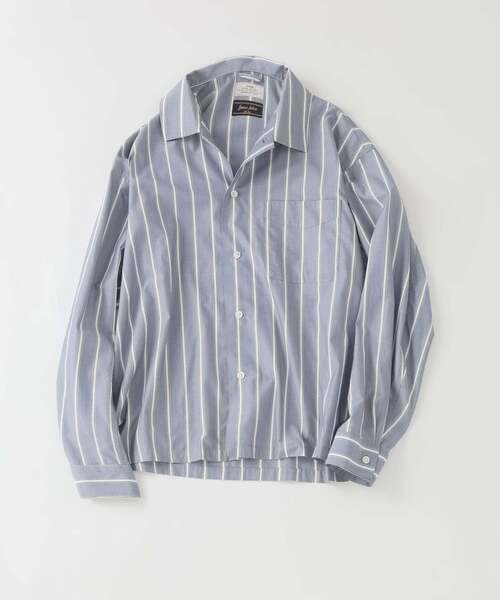 JOURNAL STANDARD relume(ジャーナルスタンダード レリューム)の「JAMES FABRIC/ジェームスファブリック レーヨンブレンド シャツ(シャツ/ブラウス・メンズ・アイボリー/ネイビー/サックスブルー/ブラウン/ブルー・MEDIUM/LARGE)」の9枚目の写真