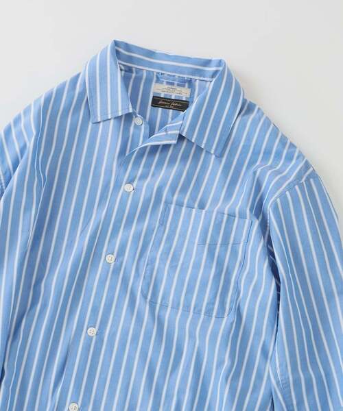 JOURNAL STANDARD relume(ジャーナルスタンダード レリューム)の「JAMES FABRIC/ジェームスファブリック レーヨンブレンド シャツ(シャツ/ブラウス・メンズ・アイボリー/ネイビー/サックスブルー/ブラウン/ブルー・MEDIUM/LARGE)」の12枚目の写真