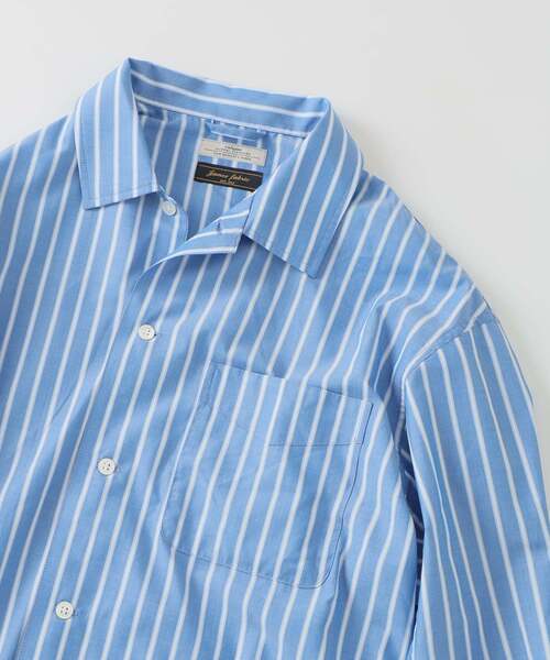 JOURNAL STANDARD relume(ジャーナルスタンダード レリューム)の「JAMES FABRIC/ジェームスファブリック レーヨンブレンド シャツ(シャツ/ブラウス・メンズ・アイボリー/ネイビー/サックスブルー/ブラウン/ブルー・MEDIUM/LARGE)」の14枚目の写真