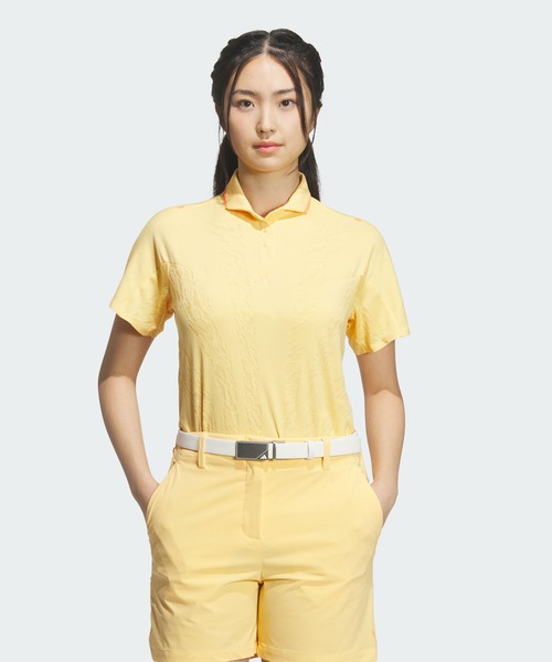 adidas(アディダス)の「アルティメット365 ツアー クライマクール ジャカード 半袖 ポロシャツ【adidas Golf/アディダスゴルフ】(ポロシャツ・レディース・イエロー・LARGE/MEDIUM/SMALL/X-LARGE/X-SMALL)」の1枚目の写真