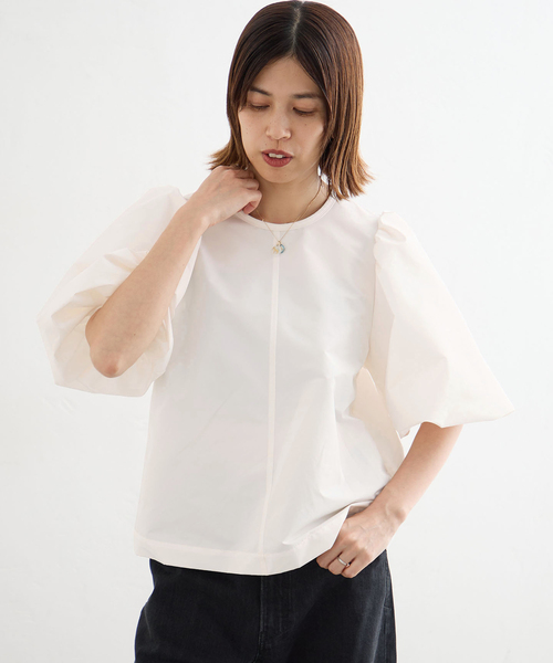IENA(イエナ)の「タフタバルーンスリーブブラウス(シャツ/ブラウス・レディース・ホワイト/ブラック・FREE)」の18枚目の写真