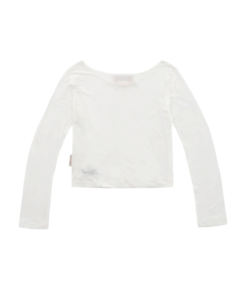 oddoneout（オッドワンアウト）の「MONO BOAT NECK LONG SLEEVE WHITE（Tシャツ/カットソー・レディース・その他・FREE）」の2枚目の写真