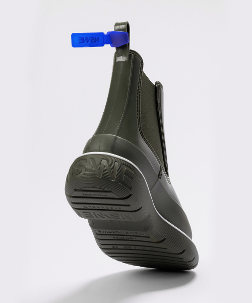 NSWE(ヌシェ)の「LAGOM チェルシーレインブーツ5CM(シーウィードカーキ)-NSW201SW(レインシューズ・レディース・カーキ・6/9/8.5/7.5/6.5)」の7枚目の写真