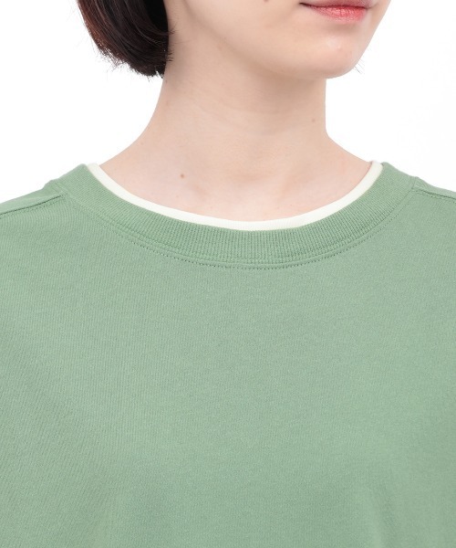 チチカカ(チチカカ)の「レイヤード風アロー刺繍プルオーバー(Tシャツ/カットソー・レディース・オフホワイト/チャコールグレー/グリーン・FREE)」の6枚目の写真