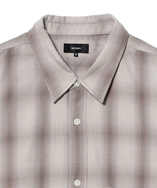BEAMS(ビームス)の「レイヤード チェックシャツ(シャツ/ブラウス・メンズ・グリーン系その他/グレー系その他・S/M/L/XL)」の4枚目の写真