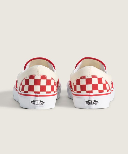 VANS（バンズ）の「クラシック スリッポン / Classic Slip-On PRIMARY CHECK VN000EACR301（スリッポン・メンズ・レッド・6/8/9/6.5/5/7/7.5/5.5）」の4枚目の写真