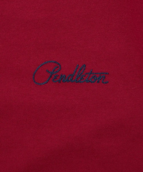 PENDLETON(ペンドルトン)の「ヘビーウェイト ラベルロングスリーブTシャツ(Tシャツ/カットソー・メンズ・グリーン系/マルーン/インディゴブルー/杢グレー/ライトイエロー系・SMALL/MEDIUM/LARGE/X-LARGE)」の6枚目の写真