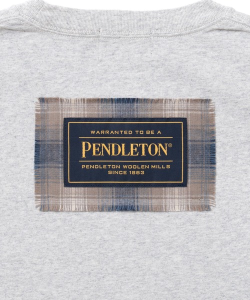 PENDLETON(ペンドルトン)の「ヘビーウェイト ラベルロングスリーブTシャツ(Tシャツ/カットソー・メンズ・グリーン系/マルーン/インディゴブルー/杢グレー/ライトイエロー系・SMALL/MEDIUM/LARGE/X-LARGE)」の10枚目の写真