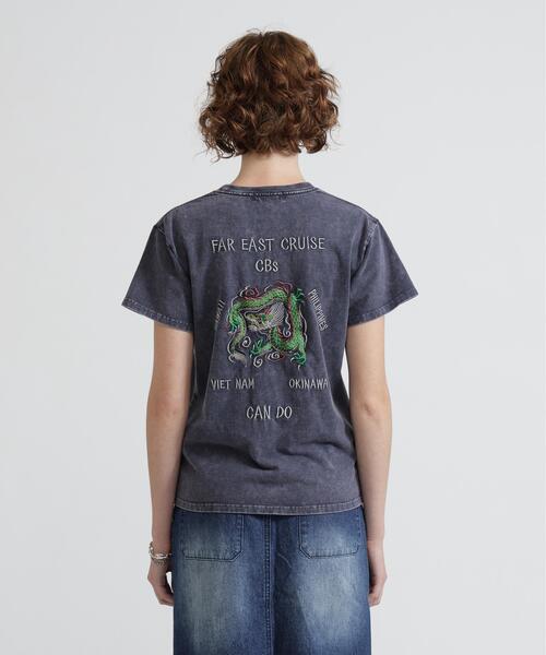 AVIREX（アヴィレックス）の「《NAVAL COLLECTION》U.S.NAVY FAR EAST CRUISE（Tシャツ/カットソー・レディース・ネイビー/ホワイト系2・F）」の13枚目の写真