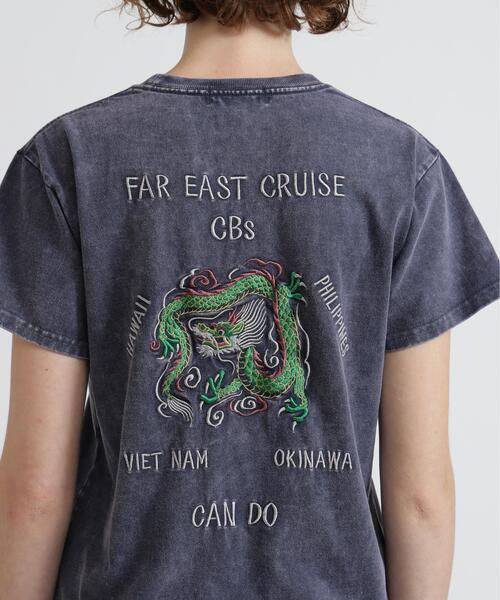 AVIREX（アヴィレックス）の「《NAVAL COLLECTION》U.S.NAVY FAR EAST CRUISE（Tシャツ/カットソー・レディース・ネイビー/ホワイト系2・F）」の17枚目の写真
