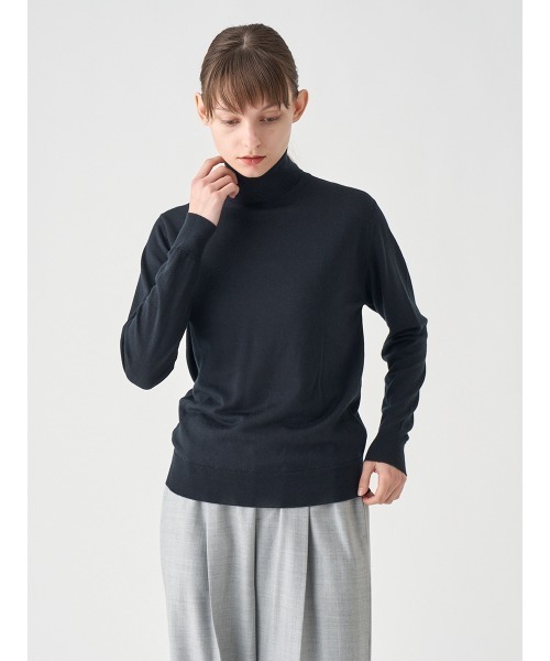 JOHN SMEDLEY(ジョンスメドレー)の「タートルネック長袖ニットプルオーバー(ニット/セーター・レディース・ブラック・S)」の7枚目の写真