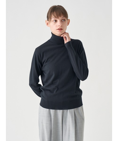 JOHN SMEDLEY(ジョンスメドレー)の「タートルネック長袖ニットプルオーバー(ニット/セーター・レディース・ブラック・S)」の8枚目の写真