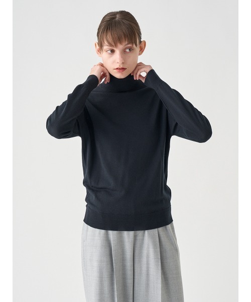 JOHN SMEDLEY(ジョンスメドレー)の「タートルネック長袖ニットプルオーバー(ニット/セーター・レディース・ブラック・S)」の9枚目の写真