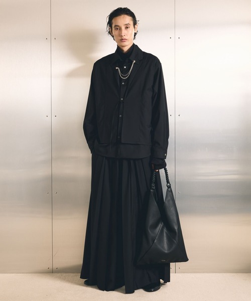 HARE(ハレ)の「【SET UP対応】YOSEカサネシャツジャケット(HARE(シャツ/ブラウス・メンズ・グレー系その他/ブラック・FREE)」の3枚目の写真